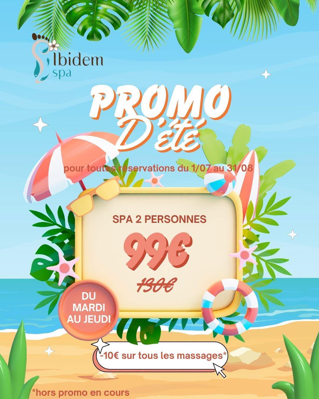 Promotions d'été sur nos massages et spa